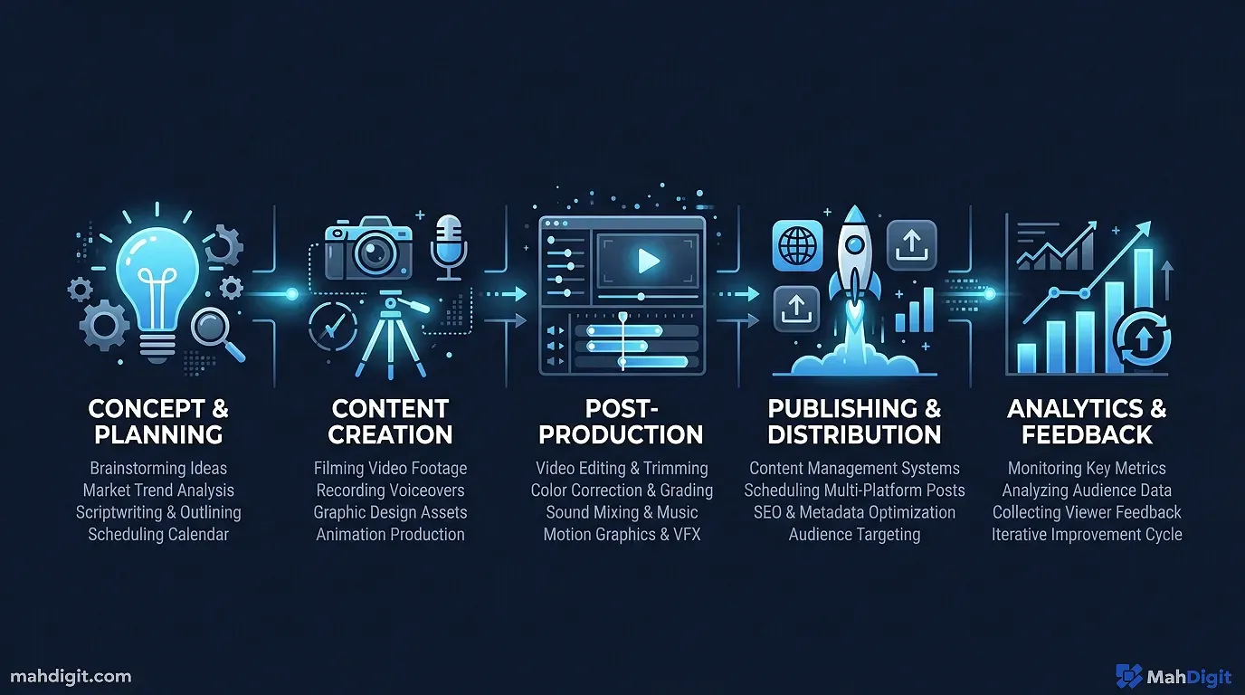 Diagram showing The Creator's Content Pipeline