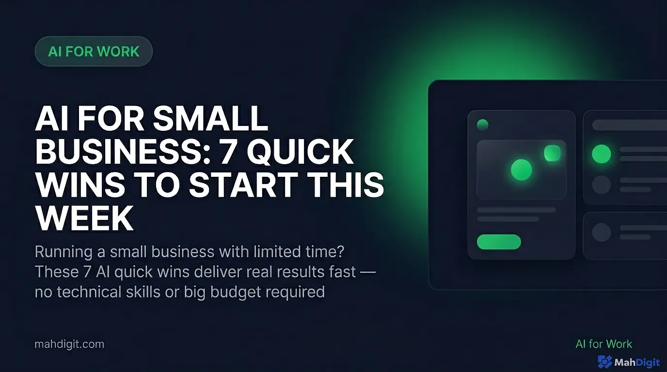 AI tools for small business owners 7 practical quick wins illustrated