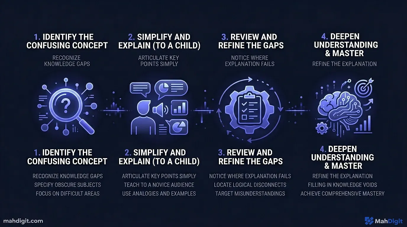 Diagram showing 1. Explain Anything You Don't Understand