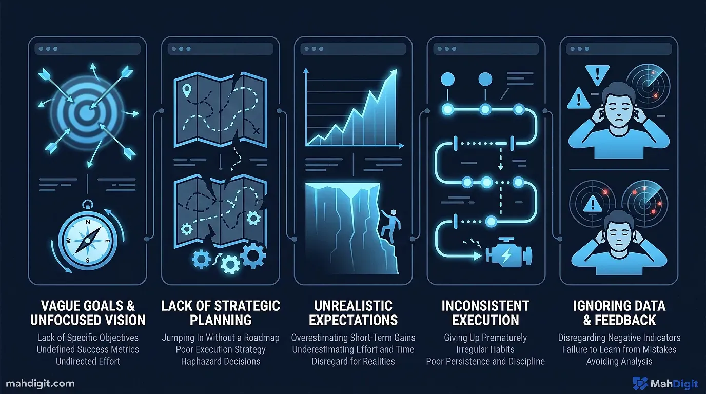 Diagram showing Why Most People Get Disappointing Results