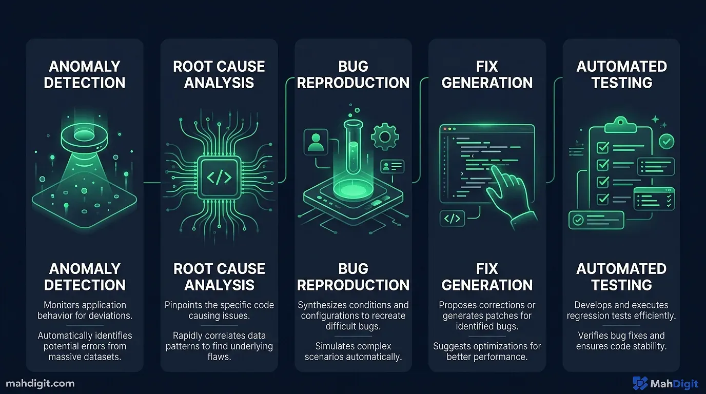 Diagram showing AI for Debugging