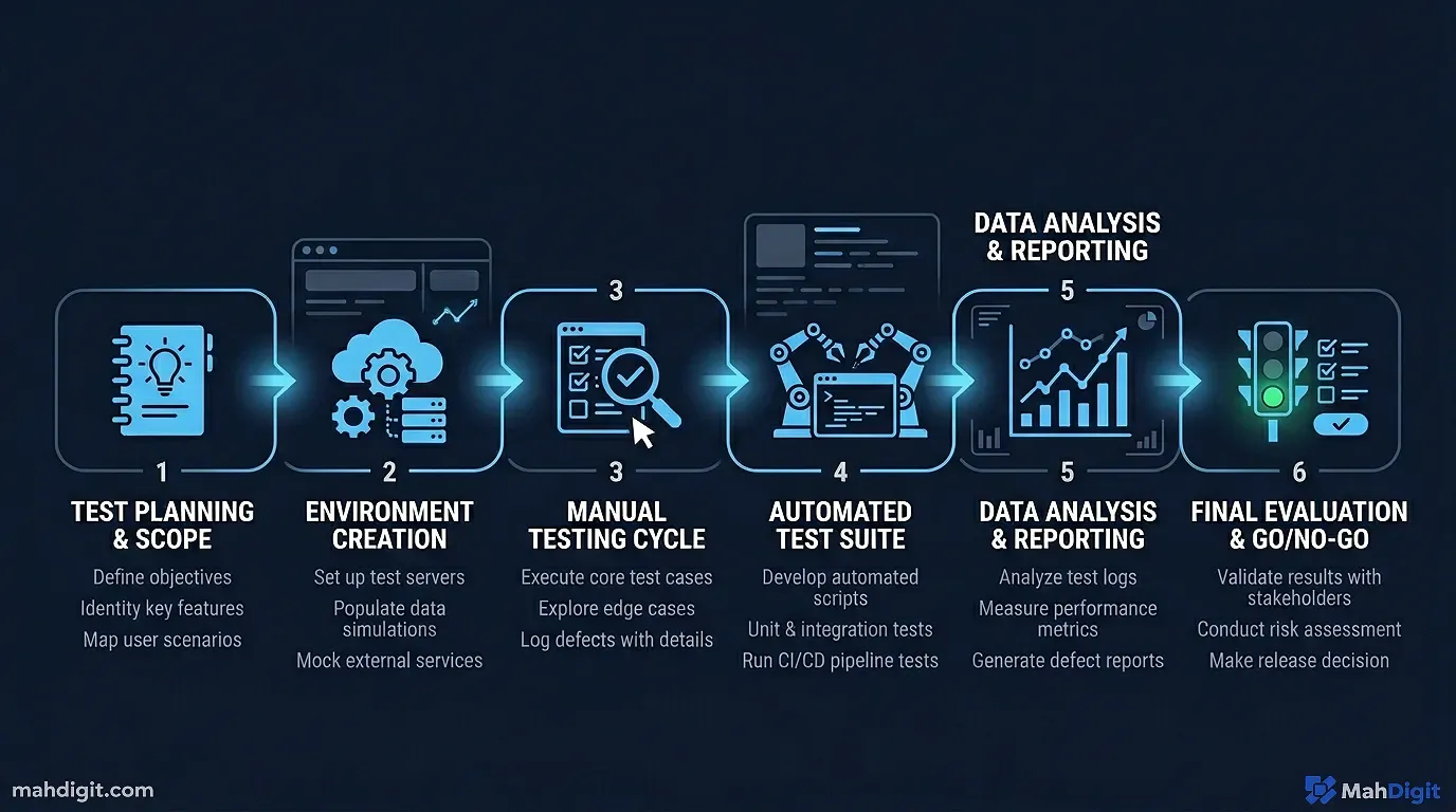 Diagram showing How I Tested