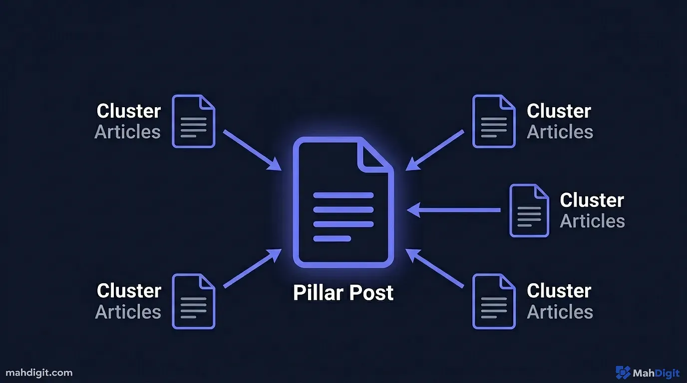 A checklist graphic showing 5 technical requirements for an AdSense-ready website