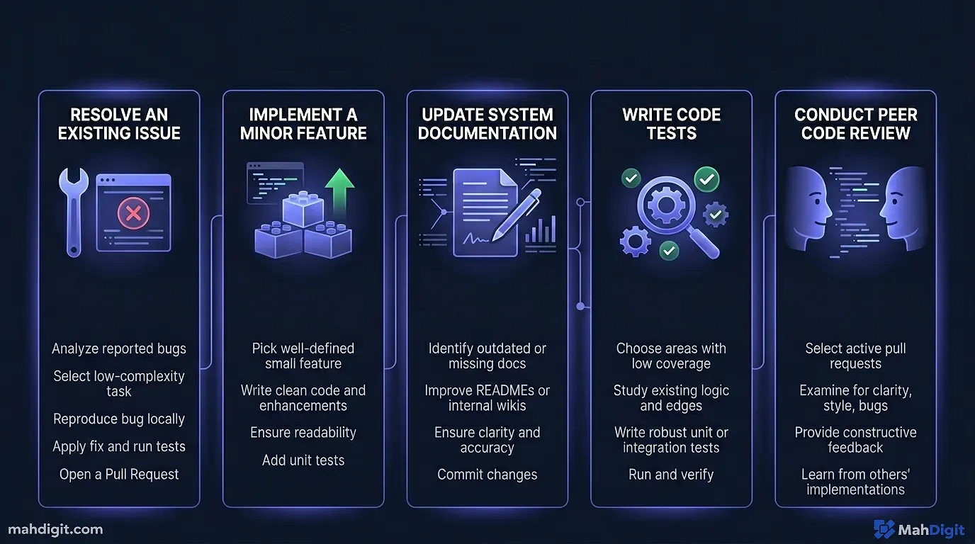 Diagram showing Day 3: Real Work Tasks to Try First