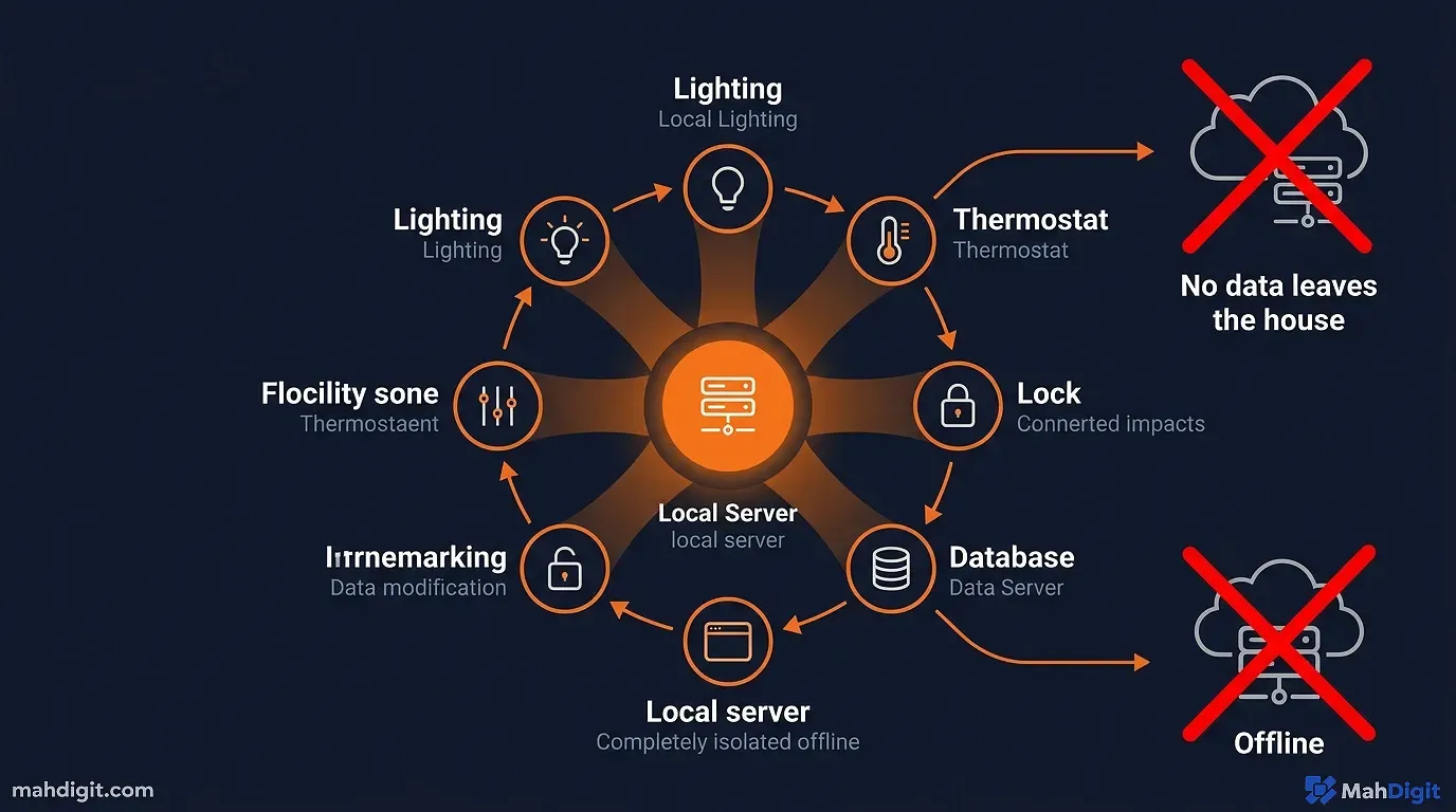 Three smartphone notification mockups showing the outputs of the Finance Categorizer, Smart Home Brain, and Daily Briefing Synthesizer automations running live