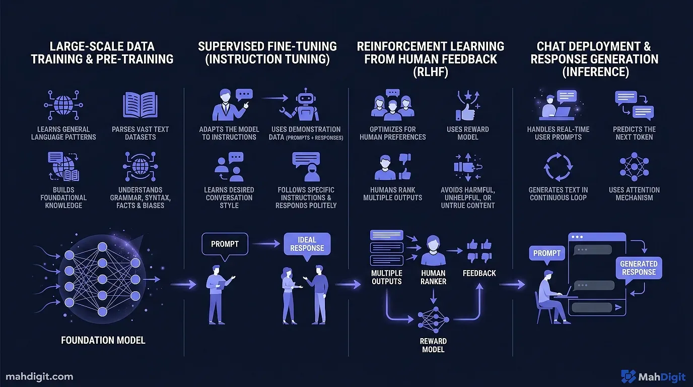 Diagram showing How ChatGPT Actually Works
