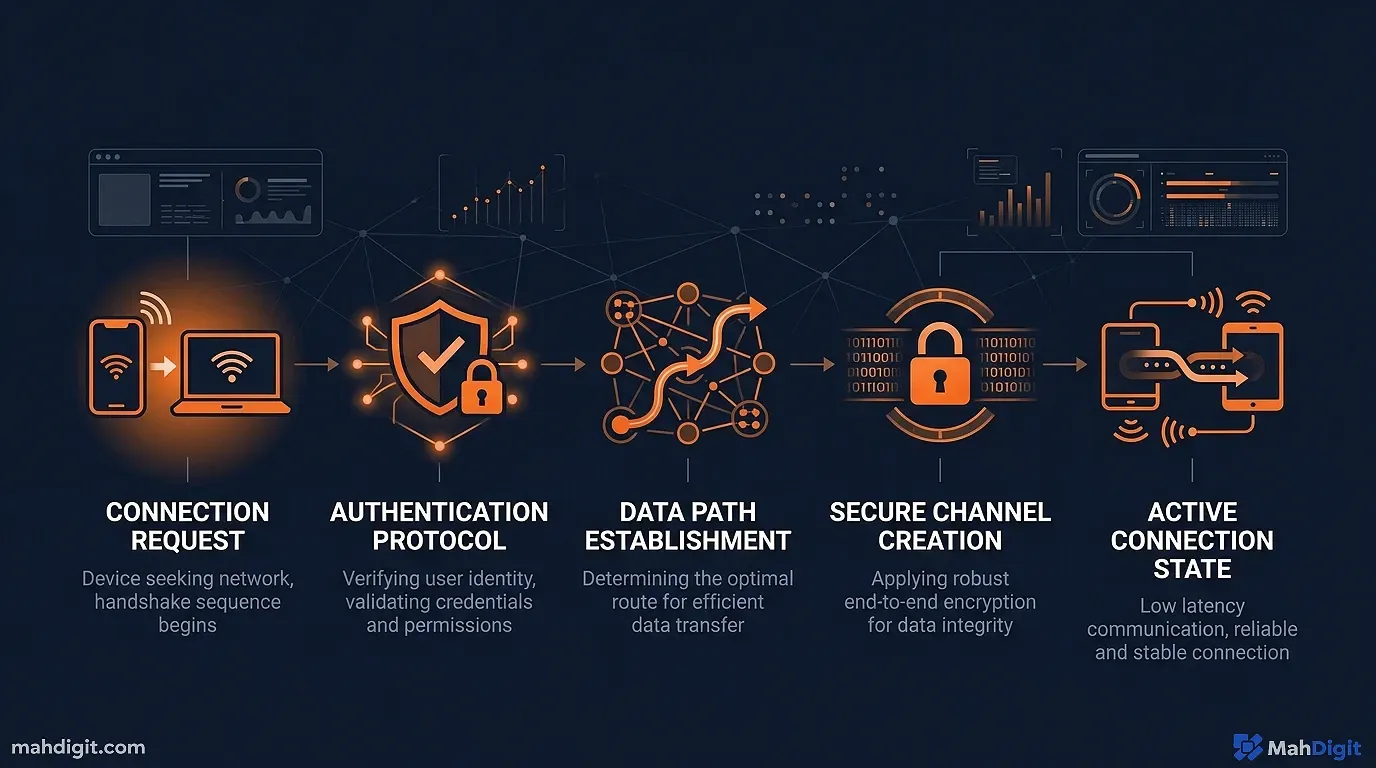 Diagram showing How the Connection Works